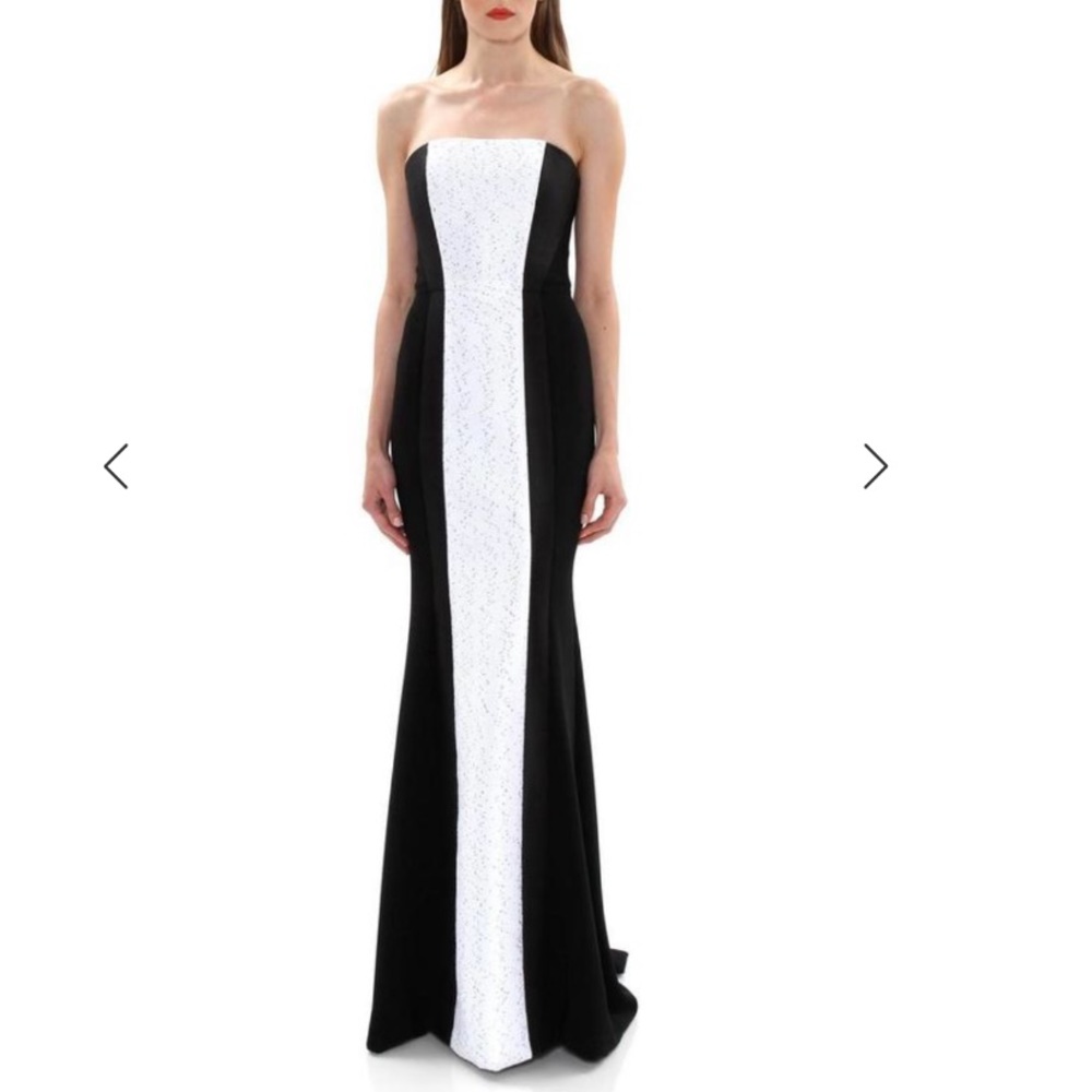 NWT Theia Black & White Gown- formal or prom dress